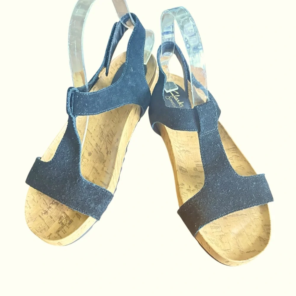 Clark’s Somerset’s Black Sandal 8M - Picture 1 of 12